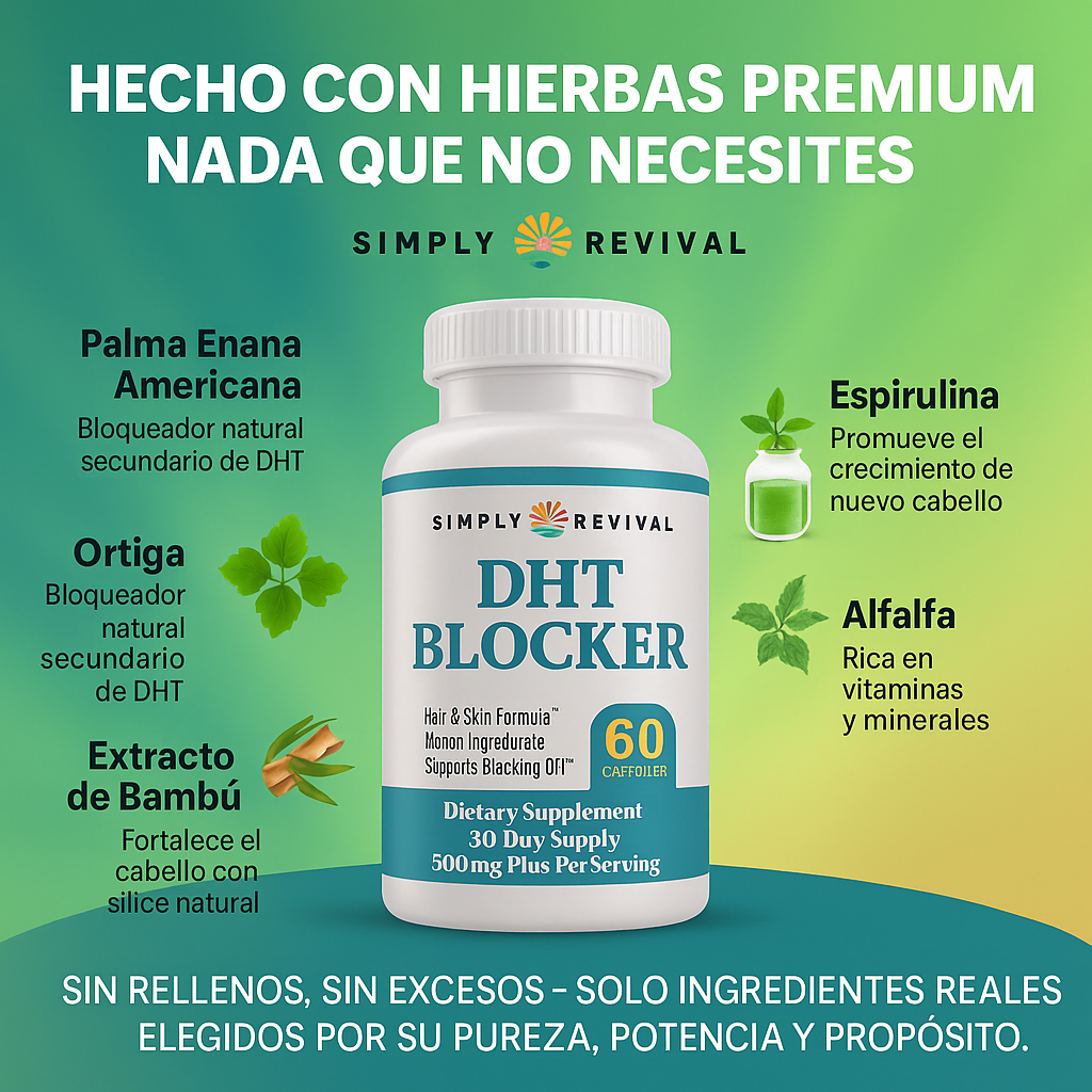 Suplemento DHT Blocker - Detiene y recupera la caída del cabello